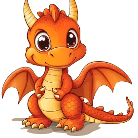 Cute Cartoon Dragon Character Design