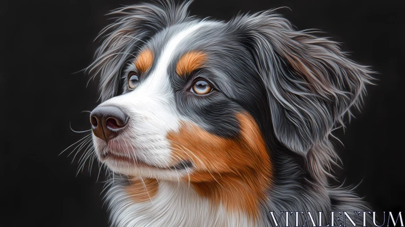 Detailed Canine Portrait AI Image