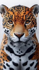 Leopard Portrait with Detailed Pattern