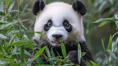 Curious Panda in the Wild