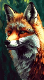 Fox Portrait with Rich Fur Detail