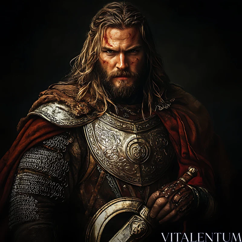 Medieval Warrior with Sword AI Image