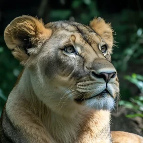 Female Lion Close-Up