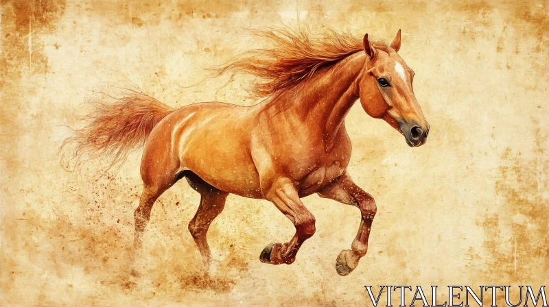 Wild Horse Painting AI Image