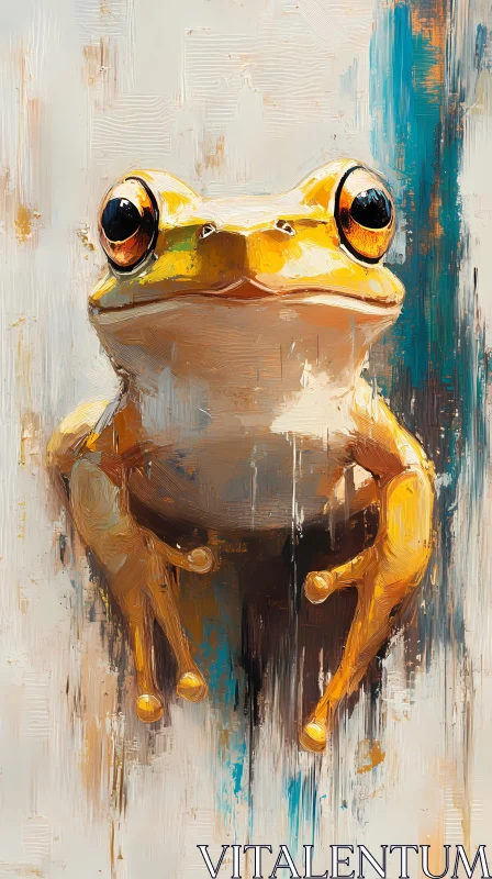 Colorful Frog Painting AI Image