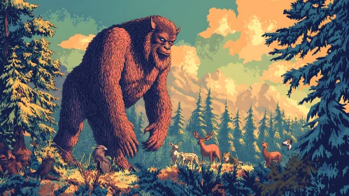 Sasquatch Encounter with Wildlife