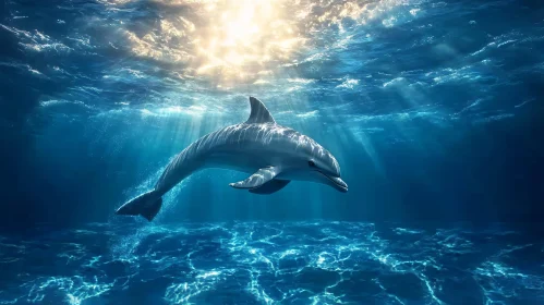 Underwater Dolphin Scene