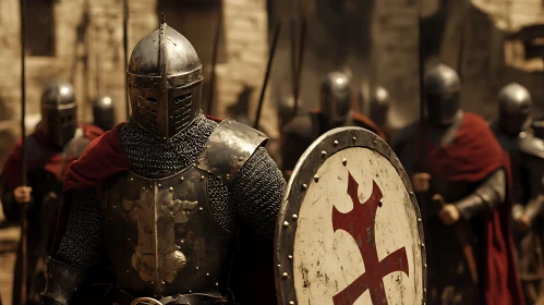 Armored Knights in Formation
