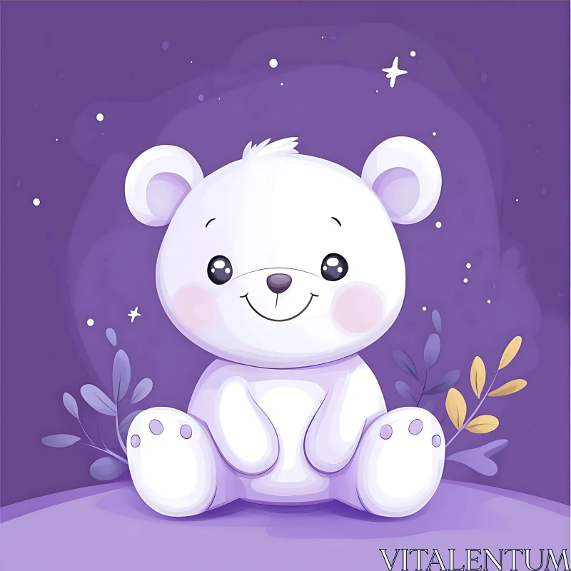 AI ART Adorable Smiling Bear Cartoon Art