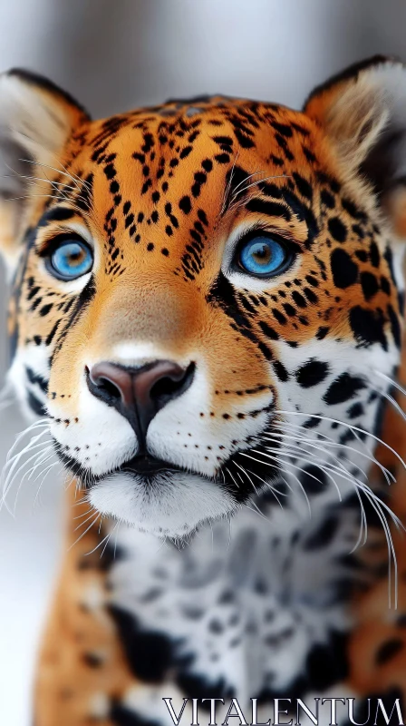 Majestic Leopard Close-Up AI Image