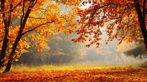 Golden Autumn in the Woods