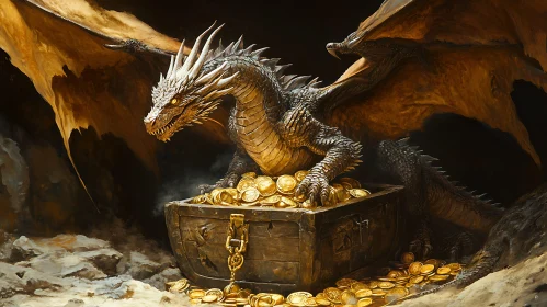 Guardian of Gold: Dragon on Treasure Chest