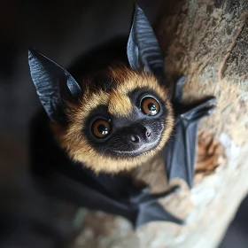 Intricate Animal Portrait of a Bat