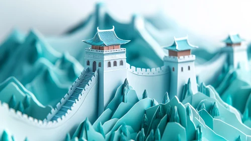Sculpted Great Wall of China