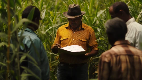 Cornfield Meeting: Farmers Reviewing Crop