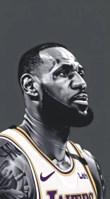 LeBron James in Los Angeles Lakers Jersey