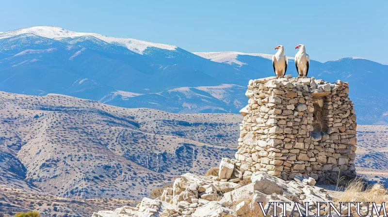 Majestic Andean Condors in a Breathtaking Mountainous Landscape AI Image