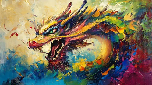 Dragon in Spectrum: A Fantasy Art Piece