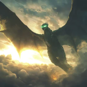 Epic Dragon Flight Above the Clouds