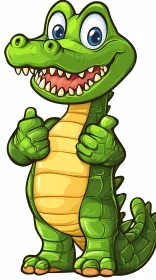 Friendly Crocodile Character Art