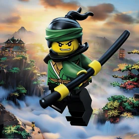 Ninja Lego Toy in Mystical Setting