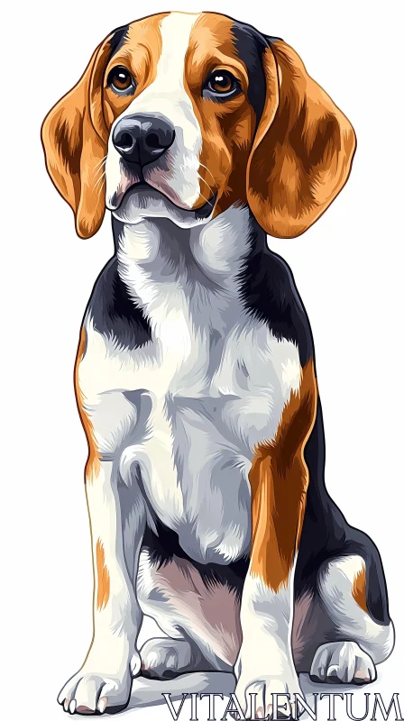 Beagle Painting Artwork AI Image