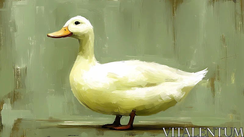 Duck Portrait in Art AI Image