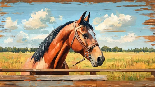 Horse Portrait in Nature