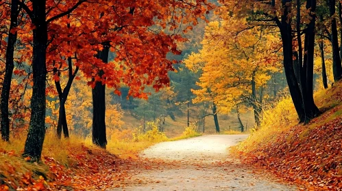 Fall Forest Path
