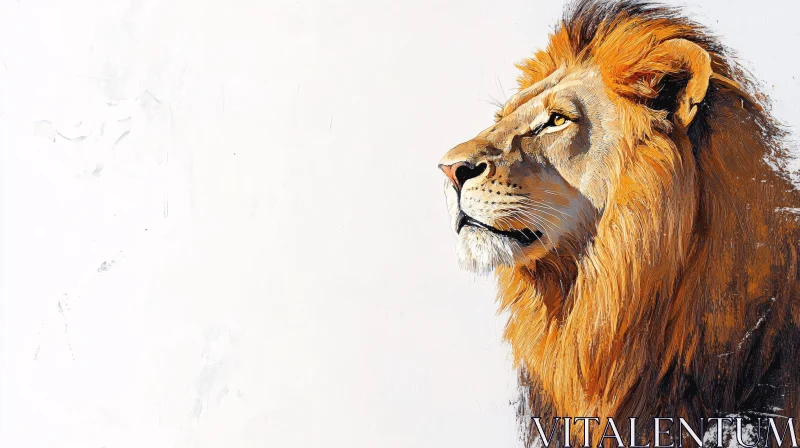 AI ART Regal Lion Painting