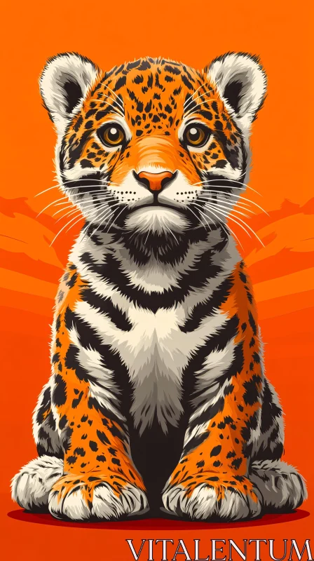 Tiger Cub Art AI Image