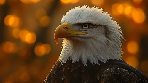 Eagle in Warm Light