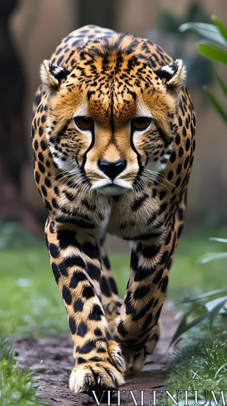 Cheetah Striding Forward AI Image