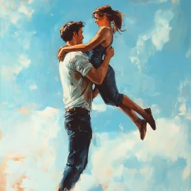 Lovers in the Sky: A Moment of Joy