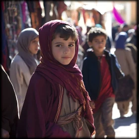 Portrait of a Child with Headscarf