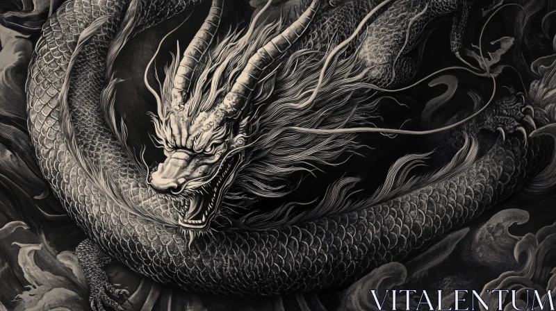 AI ART Detailed Dragon Illustration