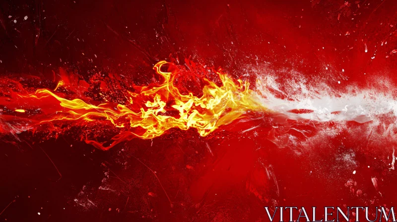 Dynamic Flames and Energy Abstract Art AI Image