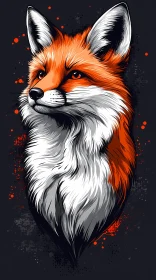 Intricate Fox Portrait Art