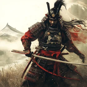 Armored Samurai Warrior with Sword