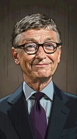 Bill Gates Illustration