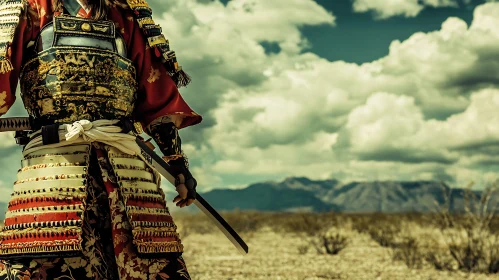 Warrior in Traditional Armor with Sword