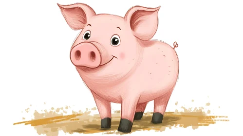 Adorable Pig Art | Cute Pig Drawing