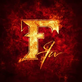 Burning Letter F with Flames