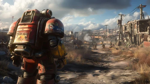 Post-Apocalyptic Armored Figure
