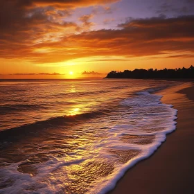 Peaceful Beach at Sunset