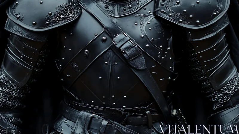 AI ART Intricate Dark Metal Knight Armor