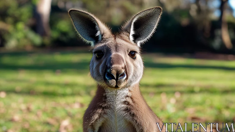 Kangaroo Portrait in the Wild AI Image