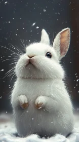 Snowy Fluffy Bunny