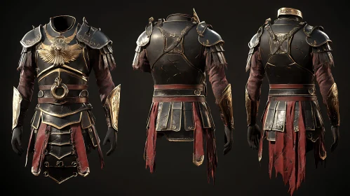 Detailed Armor Set for Fantasy Warrior