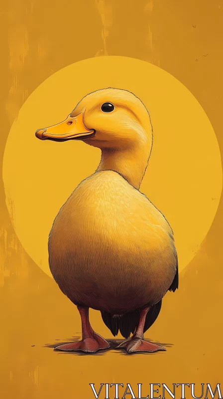 AI ART Adorable Duck Cartoon